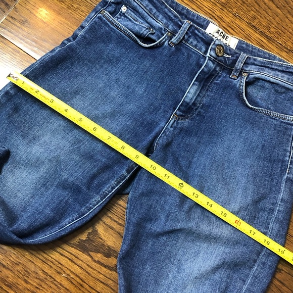 ACNE STUDIOS Women Blue ‘SKIN 5 USED BLUE’ Skinny Low Rise Jeans Sz 27/32 - Picture 11 of 16